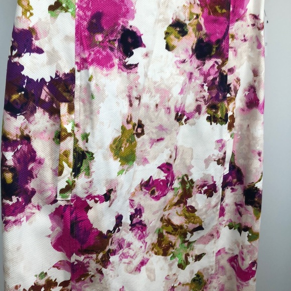 Liz Claiborne textured floral dress with pockets - Picture 3 of 7